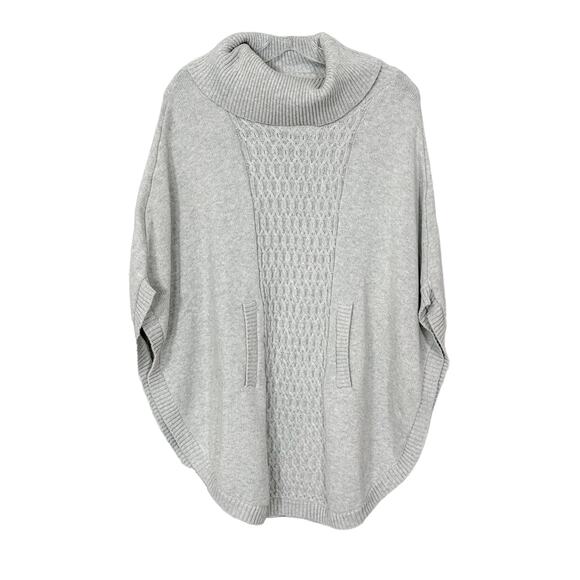 Cabi 3003 Gray Cable Knit Poncho Sweater, EUC, Size XS, MSRP $139 - Picture 4 of 12